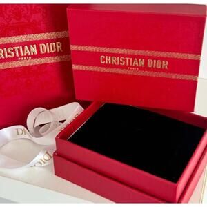 Dior Red/Gold Gift Box, Dior Gift Bag and Dior RIbbon - NEW